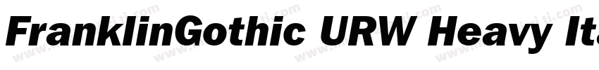 FranklinGothic URW Heavy Italic字体转换
